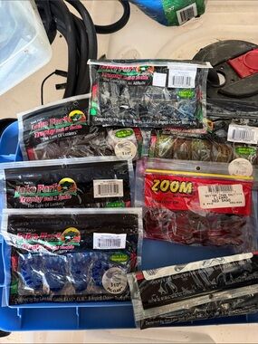 Zoom Red Shad Soft Plastic Fishing Baits